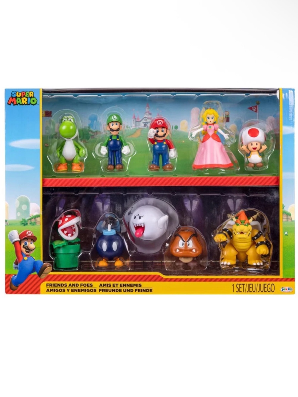 Nintendo Super Mario Friends & Foes 2.5" Mini Figures 10 Piece Multipack Set